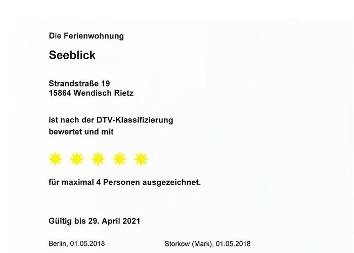 Apartamento 5*ferienwohnung Seeblick 4 *